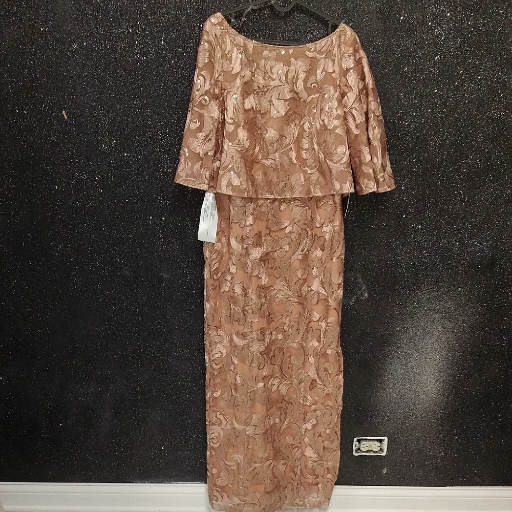 Elegant Brown Lace Dress